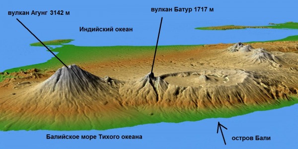 вулканы острова Бали